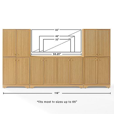 Crosley Naomi 3-Piece Entertainment Center