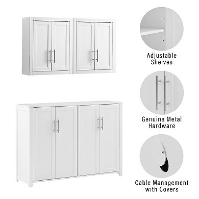 Crosley Savannah 3-Piece Kitchen Storage Pantry Set