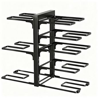 Adjustable 8 tier Pot and Pan Organizer for Cabinet, Holds 120lbs, Sturdy Iron Design