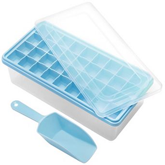 Silicone Ice Cube Tray Leak-Proof Lid 36 cubes