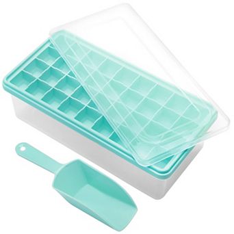 Silicone Ice Cube Tray Leak-Proof Lid 36 cubes