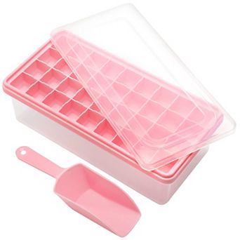 Silicone Ice Cube Tray Leak-Proof Lid 36 cubes