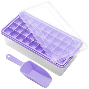 Silicone Ice Cube Tray Leak-Proof Lid 36 cubes