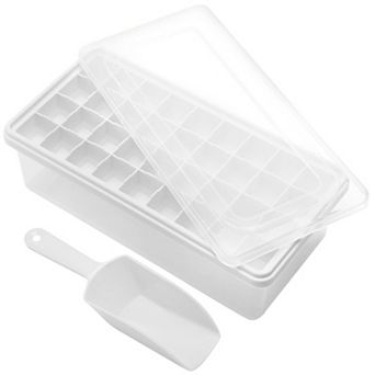 Silicone Ice Cube Tray Leak-Proof Lid 36 cubes