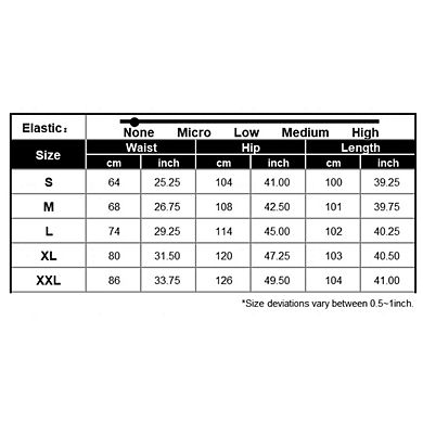 Womens Casual Straight Elastic High Waist Leg Pants Pull on Drawstring Beach Trousers with Pockets