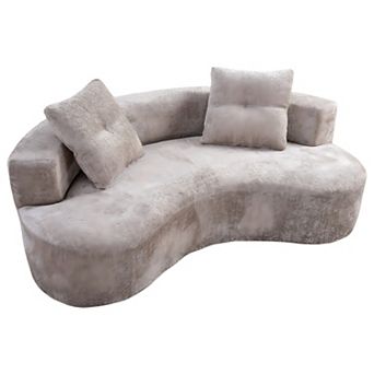 79.5"Modern No Assembly Required Compressed Cloud Sofa