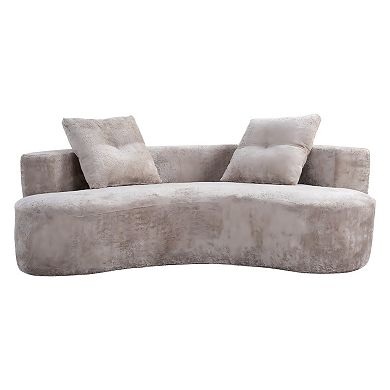 79.5"Modern No Assembly Required Compressed Cloud Sofa
