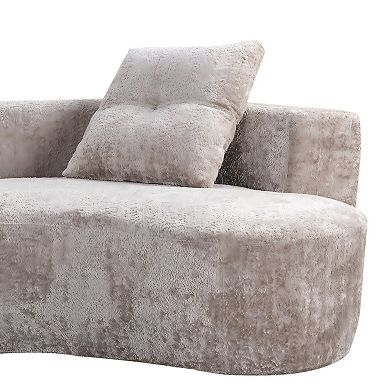 79.5"Modern No Assembly Required Compressed Cloud Sofa