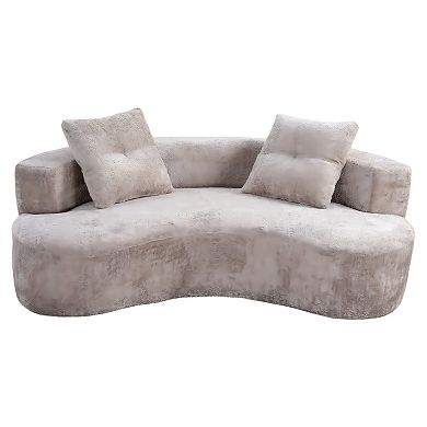 79.5"Modern No Assembly Required Compressed Cloud Sofa