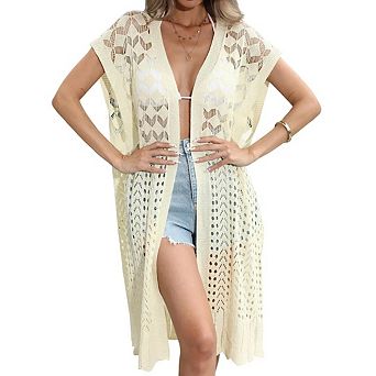 Women's Cover Up Beach Hollow Out Sun Protection Casual Coverup