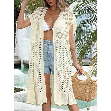 Women's Cover Up Beach Hollow Out Sun Protection Casual Coverup