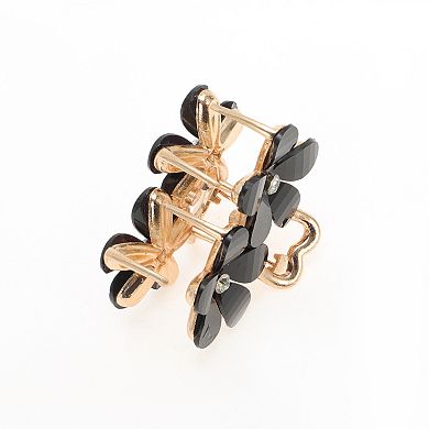 Fashion Double Flower Hair Clips Hairdo Clip 1 Pc