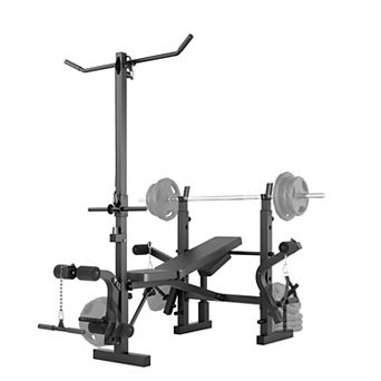 4-in-1 Adjustable Weight Bench Set for Home Gym, 900Lbs Capacity Multi-Function Workout Bench