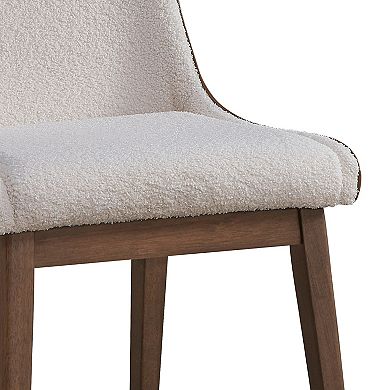 GOODSILO Modern Boucle and Velvet Side Chairs Set of Two