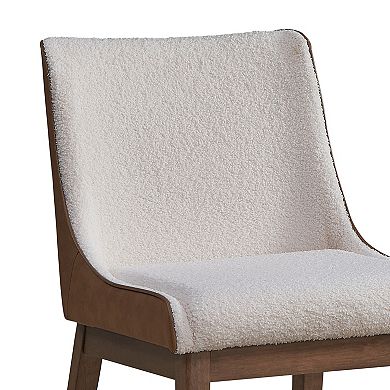GOODSILO Modern Boucle and Velvet Side Chairs Set of Two