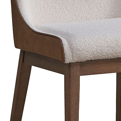GOODSILO Modern Boucle and Velvet Side Chairs Set of Two