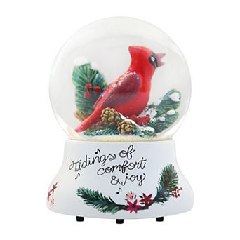 St. Nicholas Square® Cardinal Tidings Musical Snow Globe Table Decor