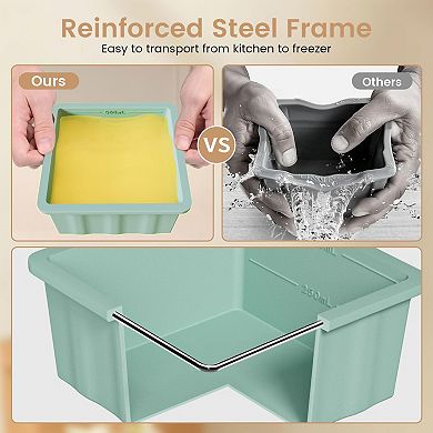 Silicone Freezer Tray for Soup Ice Cubes 4pc