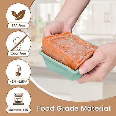 Silicone Freezer Tray for Soup Ice Cubes 4pc