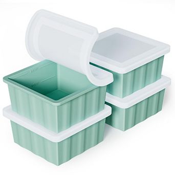 Silicone Freezer Tray for Soup Ice Cubes 4 pc