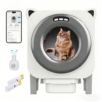 Automatic Cat Litter Box, Self-cleaning With Fresh Air System, App Control, Smart Sensor