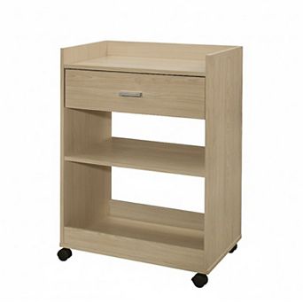 Kings Brand Furniture Dellow Wood Kitchen Cart