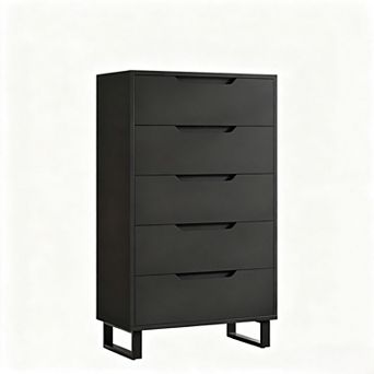 5 Dresser for Bedroom, Dresser, Freestanding Horizontal Drawer with Storage
