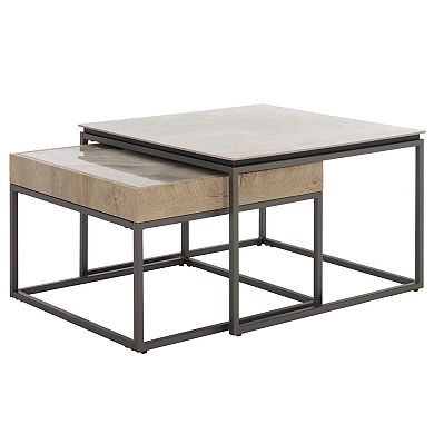 Southern Enterprises Set of 2 Syd Nesting Coffee Tables