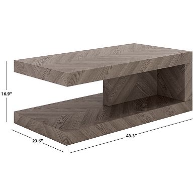 Southern Enterprises Andra 43.3-inch Herringbone Coffee Table