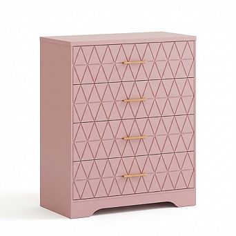 Danolapsi Modern 4 Drawer Tall Dresser, Wooden Chest, Versatile Storage Cabinet, bedside cabinet