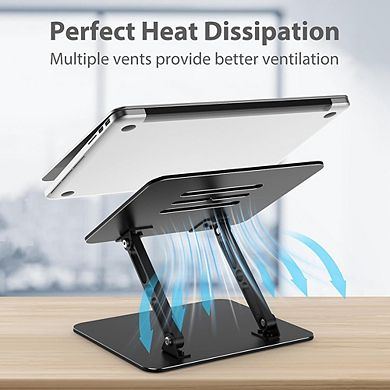 Adjustable Foldable Metal Laptop Stand for Desk Ventilated Portable Notebook Riser Holder