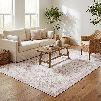 Retro Area Rug Machine Washable Non Slip Non Shedding Stain Resistant Floor Cover for Playroom