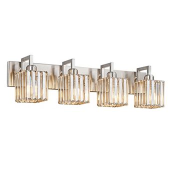 ZLAIQB 28.34” 4-Light Modern Crystal Bathroom Wall Lamp