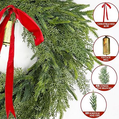 24-Inch Large Thick Christmas Wreath