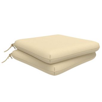 Covers&All Sunbrella 18"x 18" Outdoor Dining Chair Cushion, High-Density 3" Foam Cushion