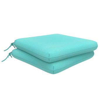 Covers&All Sunbrella 18"x 18" Outdoor Dining Chair Cushion, , High-Density 3" Foam Cushion