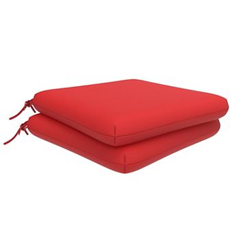 Covers&All Sunbrella 18"x 18" Outdoor Dining Chair Cushion, High-Density 3" Foam Cushion