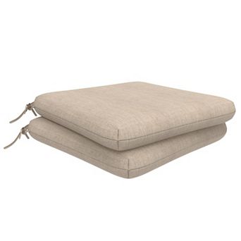 Covers&All Sunbrella 18"x 18" Outdoor Dining Chair Cushion, High-Density 3" Foam Cushion