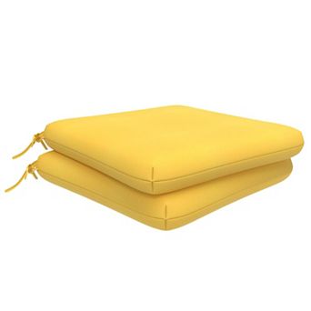 Covers&All Sunbrella 18"x 18" Outdoor Dining Chair Cushion, High-Density 3" Foam Cushion