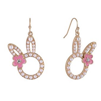 Hallmark Pearl Easter Bunny Earrings