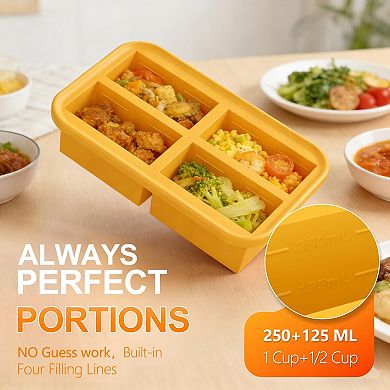 Silicone Freezing Trays 1-Cup Freezer Molds 2pc