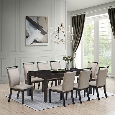 Kings Brand Furniture Modern Cappuccino Dining Table with Solid Wood Construction