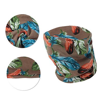 Feather Pattern Neck Gaiter for Outdoor Sports and Activities 1 Pc