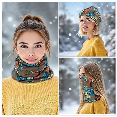 Feather Pattern Neck Gaiter for Outdoor Sports and Activities 1 Pc