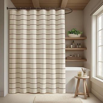 Brooklyn Loom Hayward Stripe Shower Curtain