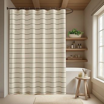 Brooklyn Loom Hayward Stripe Shower Curtain
