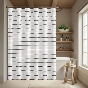 Brooklyn Loom Hayward Stripe Shower Curtain