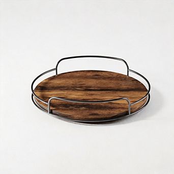 10'' Lazy Susan Wooden Turntable Countertop