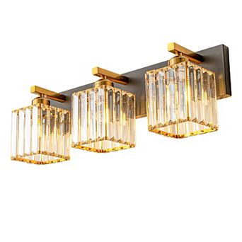 ZLAIQB 20.47" 3-Light Modern Crystal Bathroom Wall Lamp