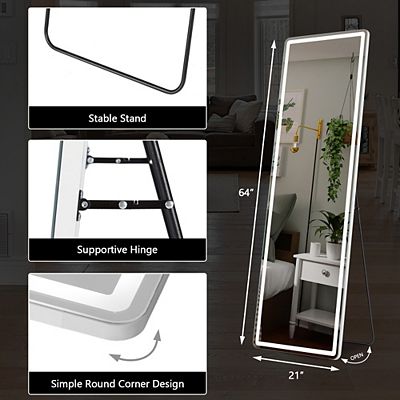 3 Color LED Full Length Mirror 64